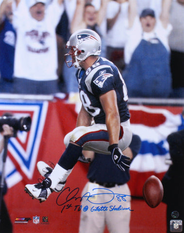 Christian Fauria New England Patriots Signed Autographed 1st TD 16x20 Photo