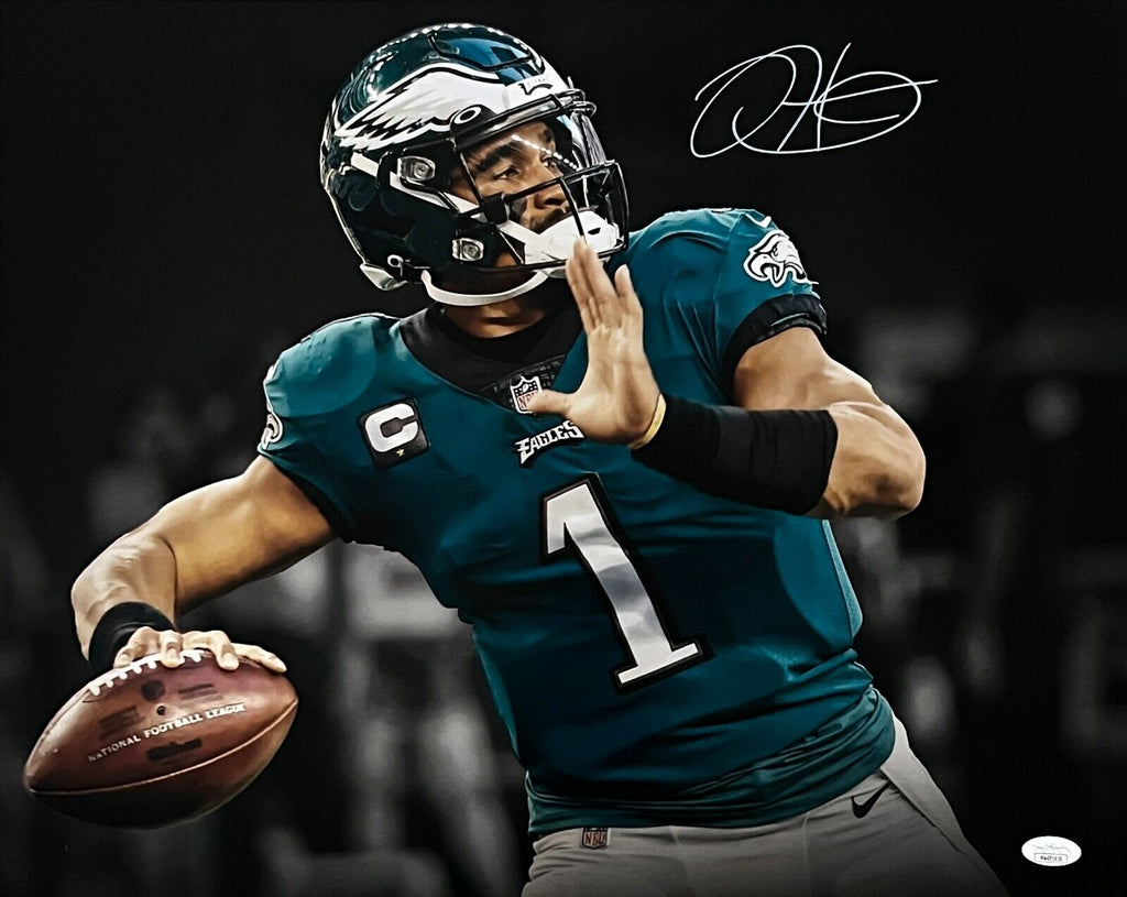 Jalen Hurts Philadelphia Eagles Signed Spotlight 16x20 Photo JSA  Authentication