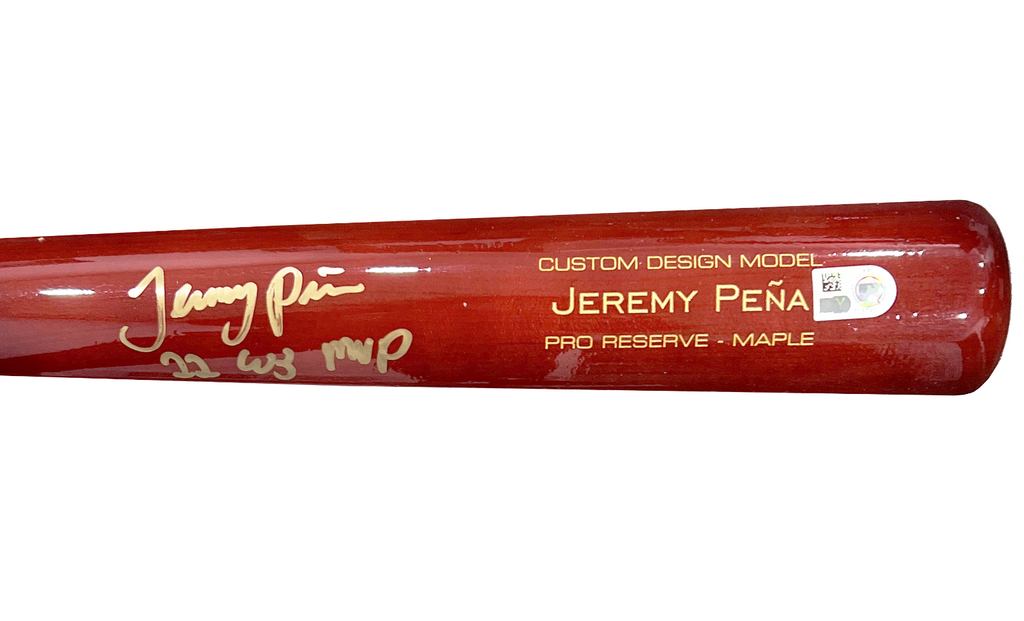 Jeremy Peña Astros Signed 2022 WS MVP Inscribed White Replica WS Jerse –  Diamond Legends Online