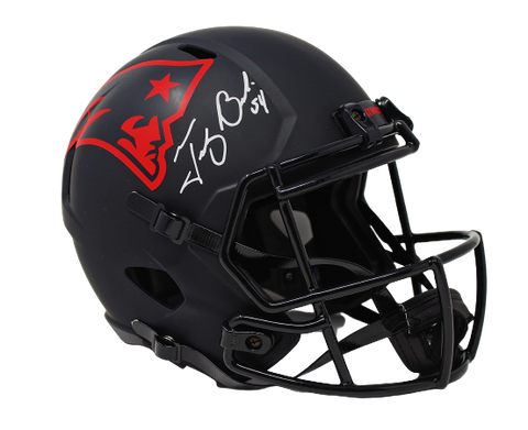 Tedy Bruschi New England Patriots Signed FS Speed Replica Eclipse Helmet PatsAlm