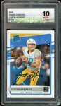 2020 Panini Donruss #303 Justin Herbert RC Rookie JSA Witness DGA 10 Auto