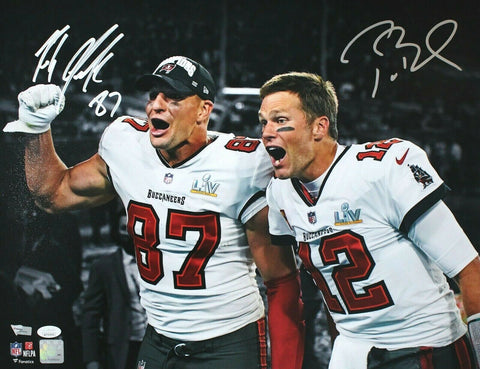 Tom Brady/Rob Gronkowski Buccaneers Signed Autograph SB LV 16x20 Photo Fanatics
