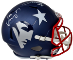 James White/Sony Michel New England Patriots Dual Signed AMP Helmet Fanatics