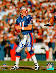 Drew Bledsoe New England Patriots Signed Autographed Blue Jersey 16x20 Photo