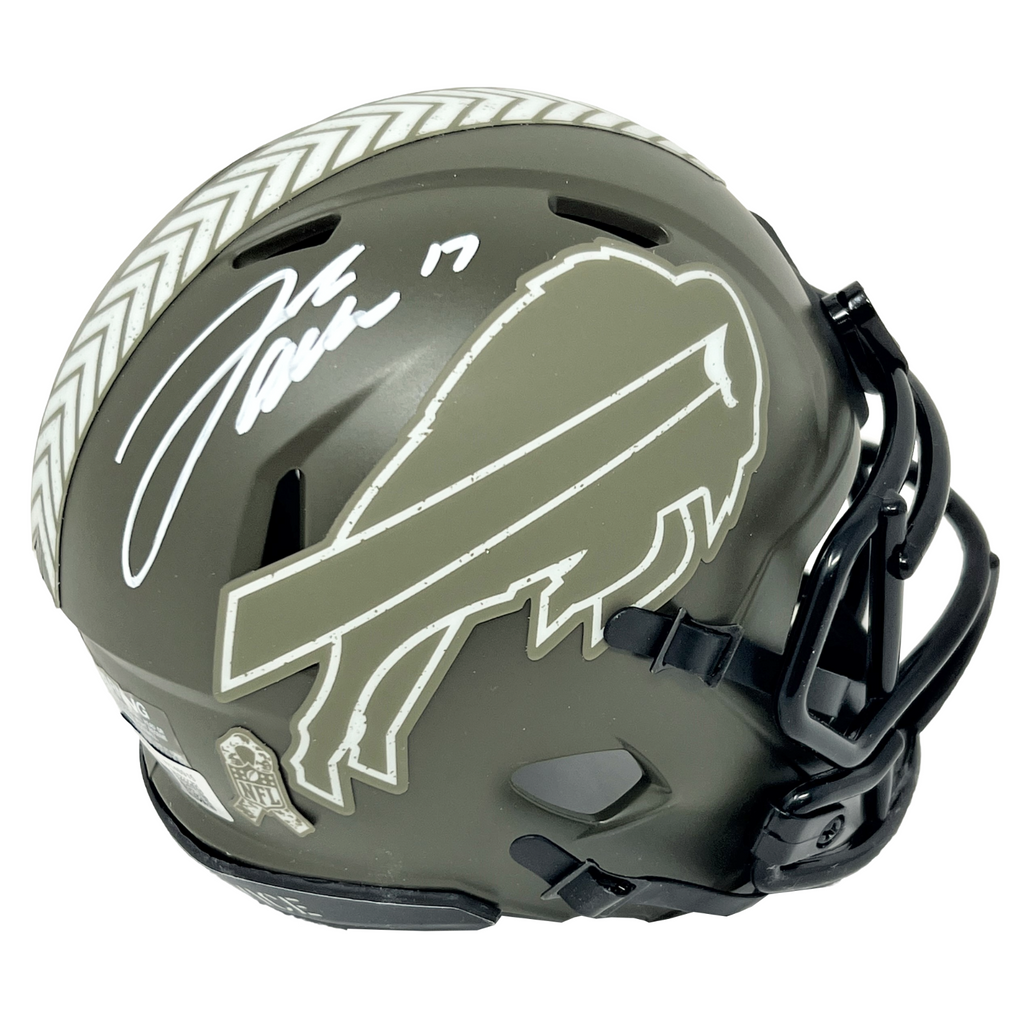 Josh Allen Buffalo Bills Signed Riddell Salute to Service Mini Helmet –  Diamond Legends Online