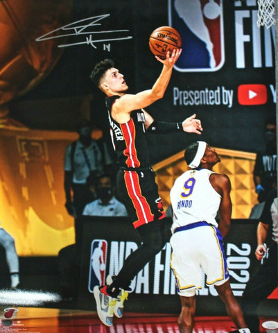 Tyler Herro Miami Heat Signed 16x20 Photo NBA Finals vs Lakers Layup JSA