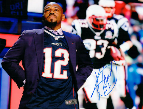 Kevin Faulk New England Patriots Signed Autographed Brady Jersey 8x10 Photo