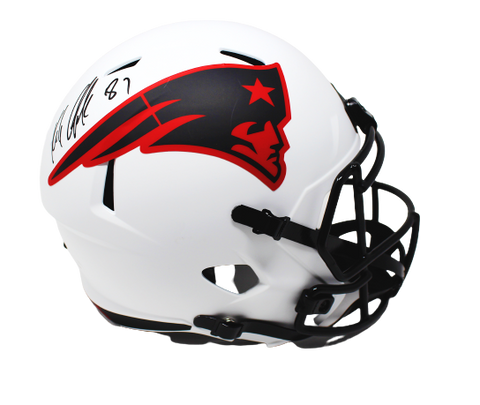 Rob Gronkowski New England Patriots Signed Full Size Replica Lunar Helmet JSA