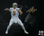 Drew Brees New Orleans Saints Signed Spotlight Passing 16x20 Photo Gold BAS