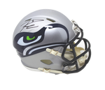 Russell Wilson Seattle Seahawks Signed Authentic AMP Mini Helmet Beckett BAS