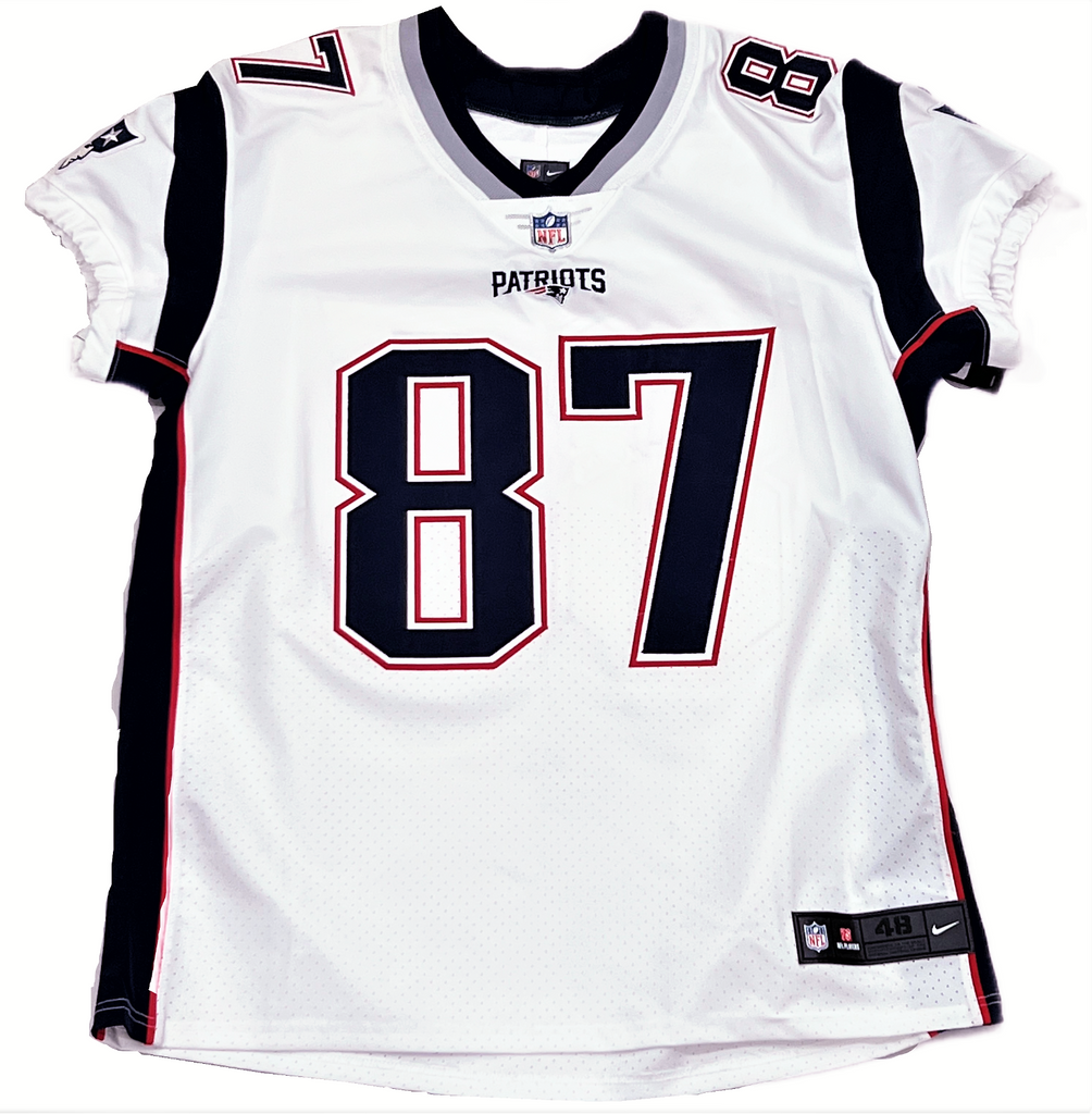 Rob Gronkowski New England Patriots Signed Authentic White Nike
