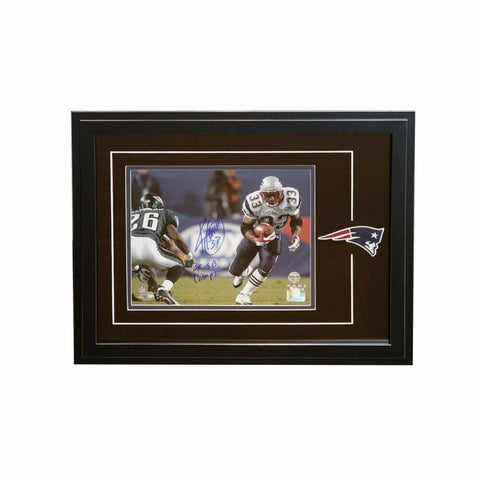 Kevin Faulk New England Patriots Signed Autographed 8x10 Photo Framed 3x Champ