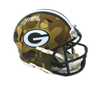 Devante Adams Green Bay Packers Signed Authentic Riddell Camo Mini Helmet JSA