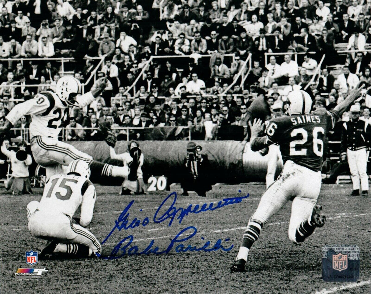 Gino Cappelletti/Babe Parilli New England Patriots Signed 8x10 Photo Pats  Alumni