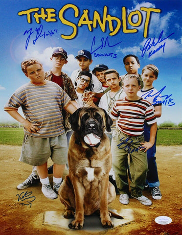 The Sandlot Movie Cast Signed 11x14 Photo 6 Signatures- Squints, Smalls+ JSA