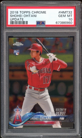 2018 Topps Chrome Update #HMT32 Shohei Ohtani RC Rookie Angels PSA 10 GEM MINT