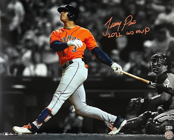 Jeremy Pena Autographed 22 WS MVP 16X20 Photo - Shrug