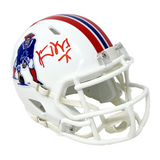 Vince Wilfork New England Patriots Signed Throwback Mini Helmet Patriots Alumni