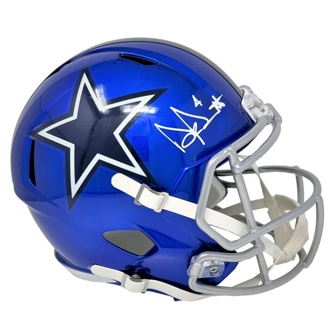 Dak Prescott Dallas Cowboys Signed Full Size Flash Speed Replica Helmet BAS