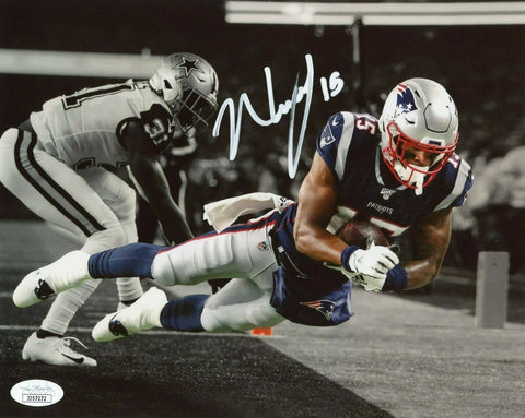N'Keal Harry New England Patriots Signed 16x20 Spotlight Photo TD vs Cowboys JSA