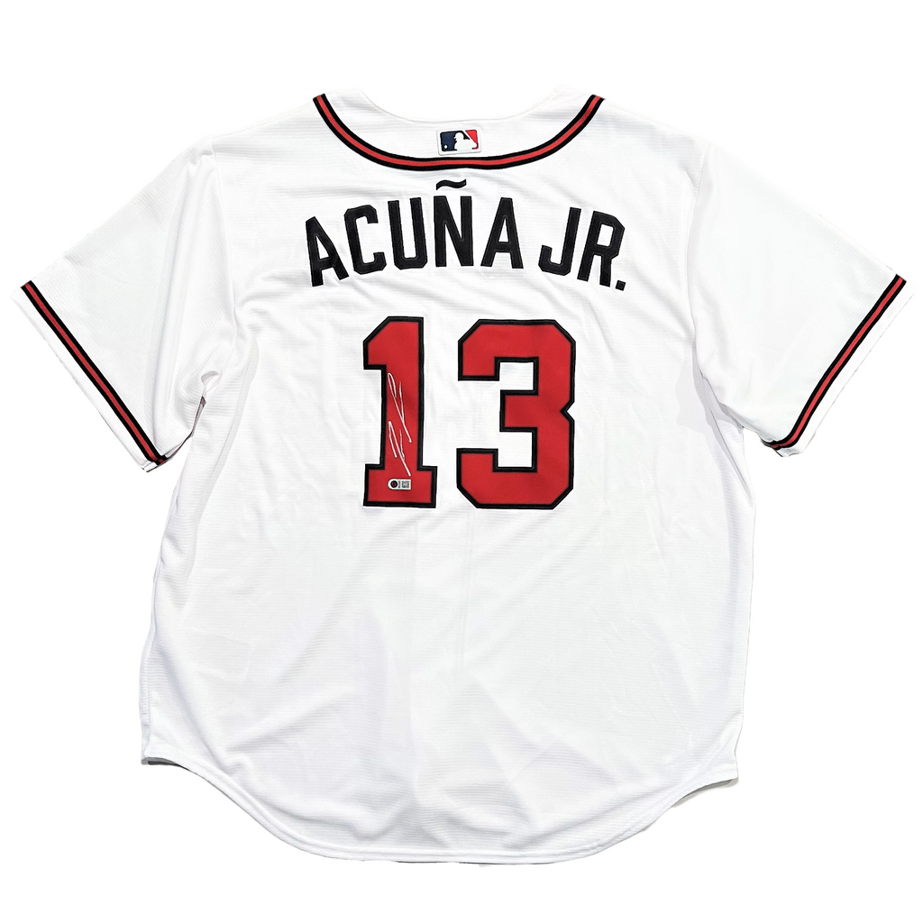 Ronald Acuña Jr. Black & Gold Atlanta Braves Baseball Jersey