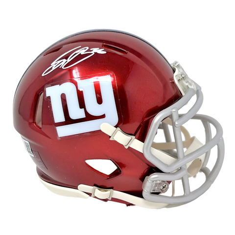 Saquon Barkley New York Giants Signed Riddell Flash Mini Helmet BAS Beckett