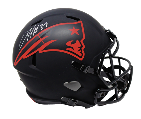 Damien Harris New England Patriots Signed Full Size Speed Eclipse Rep Helmet JSA
