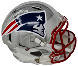 James White/Sony Michel New England Patriots Dual Signed Chrome Helmet Fanatics