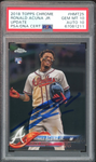 2018 Topps Chrome Update Ronald Acuna Jr. RC On Card PSA 10/10 Auto GEM MINT