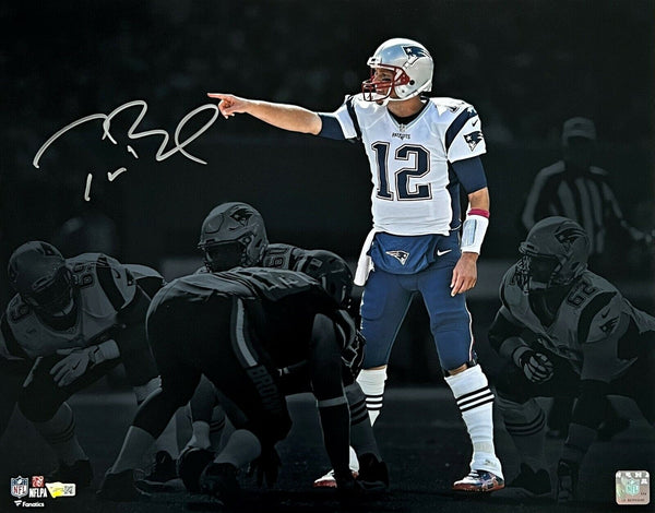 Tom Brady Autograph Photo Look Down Spotlight 23x27 Fanatics Authentication