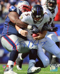 Vince Wilfork New England Patriots Signed Sack 8x10 Photo Patriots Alumni COA