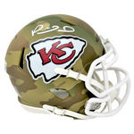 Patrick Mahomes Kansas City Chiefs Signed Riddell Camo Mini Helmet BAS Beckett