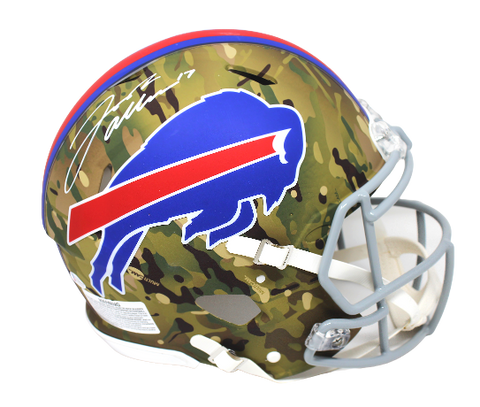Josh Allen Buffalo Bills Signed Riddell Camo Speed Authentic Helmet BAS