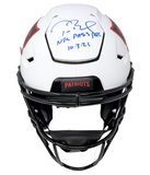 Tom Brady Patriots Signed NFL Pass Record SpeedFlex Authentic Lunar Helmet