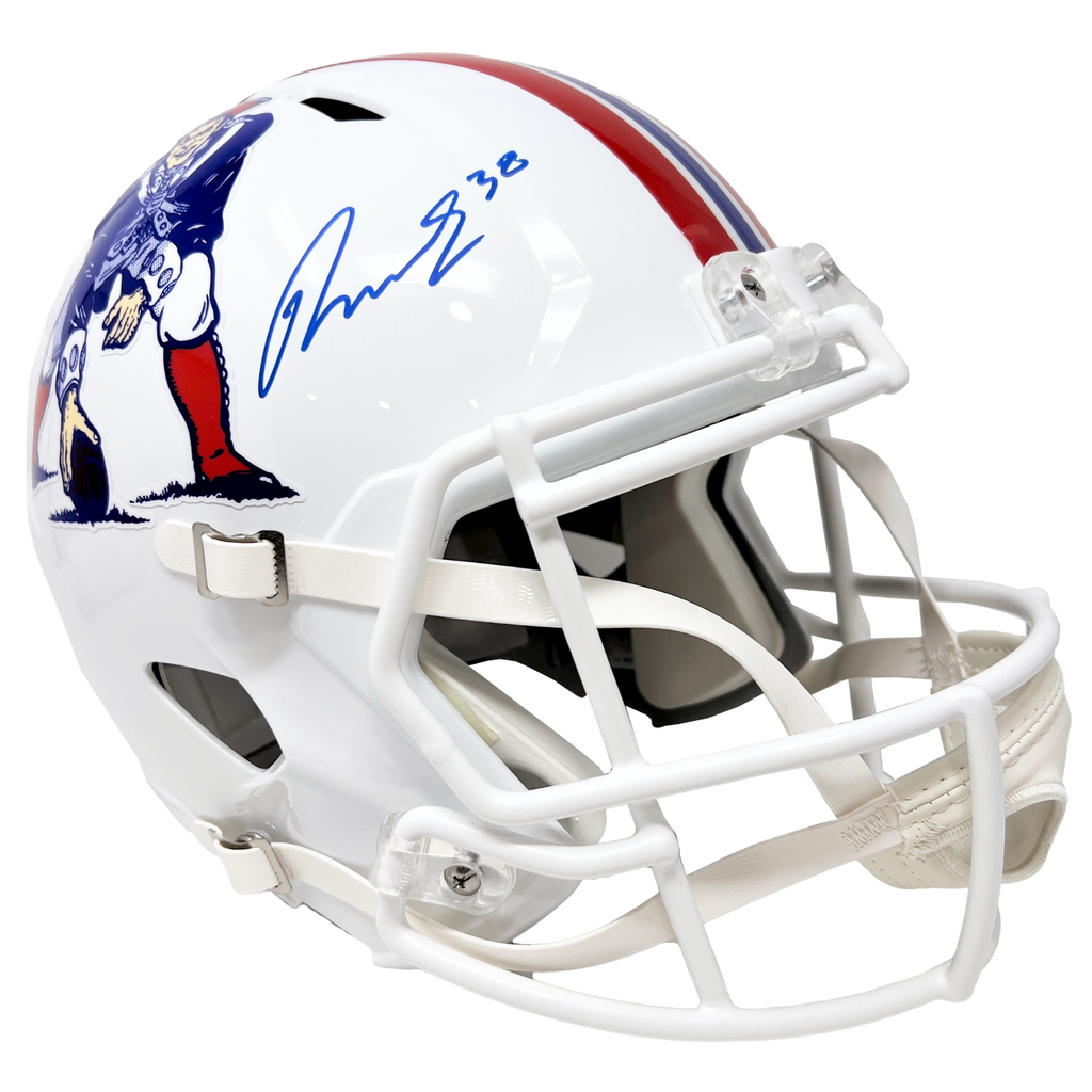 Rhamondre Stevenson Patriots Signed Riddell Throwback Replica Helmet J –  Diamond Legends Online