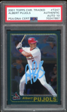 2001 Topps Chrome Traded #T247 Albert Pujols RC On Card PSA Authentic Auto 10