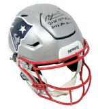 Mac Jones Patriots Signed 15th Pick/Pro Bowl Ins Speed Flex Authentic Helmet BAS