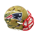 Julian Edelman New England Patriots Signed Riddell Camo Mini Helmet JSA