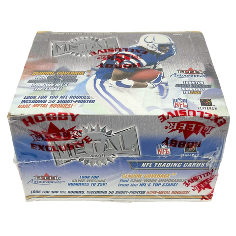 2000 Fleer Metal Football NFL Factory Sealed Hobby Box Emerald Tom Brady RC?