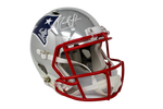 Randy Moss New England Patriots Signed Full Size Chrome Speed Helmet JSA