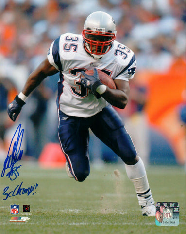 Patrick Pass New England Patriots Signed Autographed Away 8x10 Photo 3x Champ