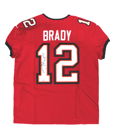 Tom Brady Tampa Bay Buccaneers Autographed Red Nike Elite Jersey