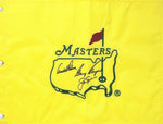 Arnold Palmer/Jack Nicholas/Gary Player Signed Golf Masters Authentic Flag PSA