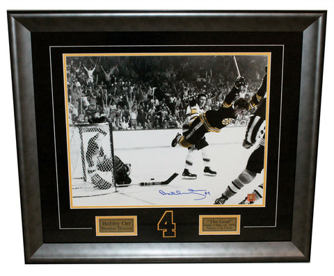 Bobby Orr Boston Bruins Signed Autographed Flying Goal 16x20 Framed GREAT NORTH