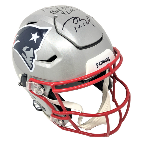 Tom Brady/Rob Gronkowski Pats Signed Authentic Speed Helmet Bad Boys 4 Life Insc