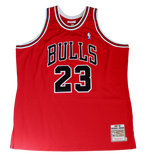 Michael Jordan Chicago Bulls Signed Authentic Mitchell & Ness Red Jersey UDA