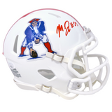 Marcus Jones New England Patriots Signed Riddell Throwback Mini Helmet JSA