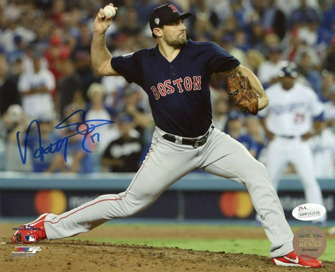 Nathan Eovaldi Boston Red Sox Signed 2018 World Series 8x10 Photo JSA