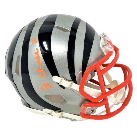Ja'Marr Chase Cincinnati Bengals Signed Riddell Flash Mini Helmet BAS Beckett