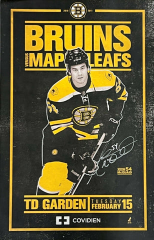 Adam McQuaid Boston Bruins Signed 2010-2011 Game Day Poster 11x17